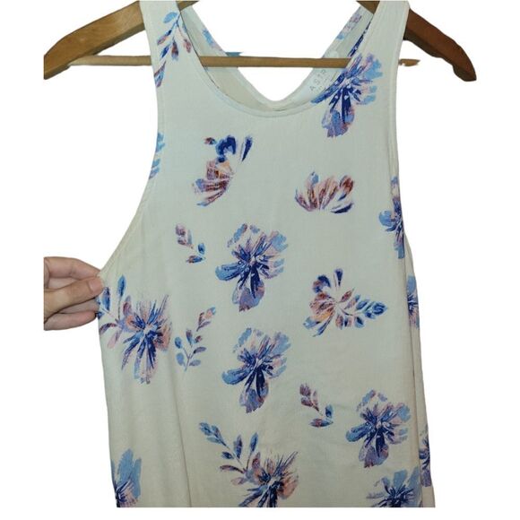 ASTR the Label Rena Racerback Dress Hibiscus Floral Swing Dress Beige/Pink XS - Picture 5 of 13